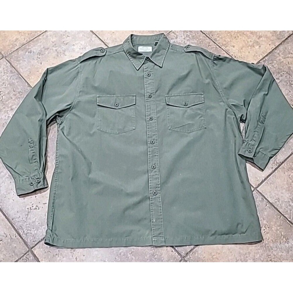 Denim Ridge Originals Ripstop Military Style Lrg Utility 90s Button Down Pockets